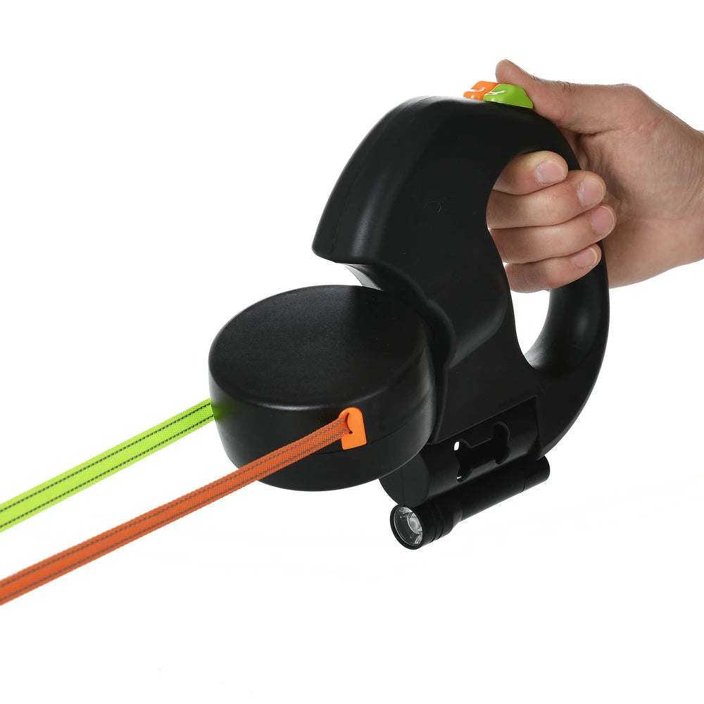 Retractable Dog Leash with LED Light for Small Dogs & Cats