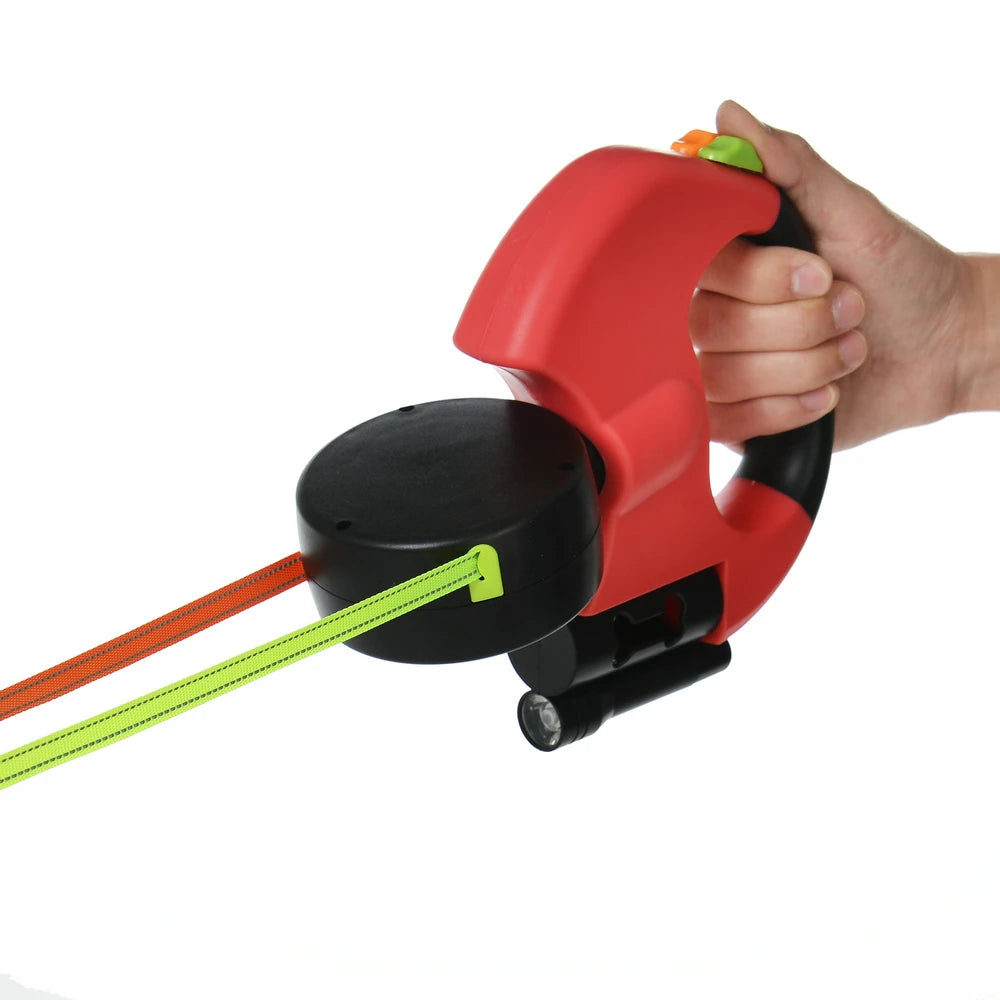 Retractable Dog Leash with LED Light for Small Dogs & Cats