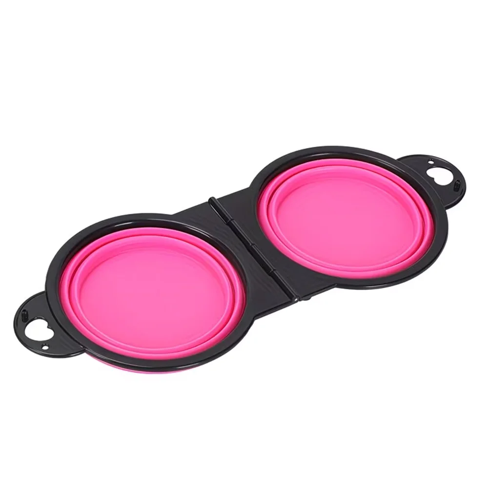 Collapsible Double Pet Bowls – Portable Travel Bowl
