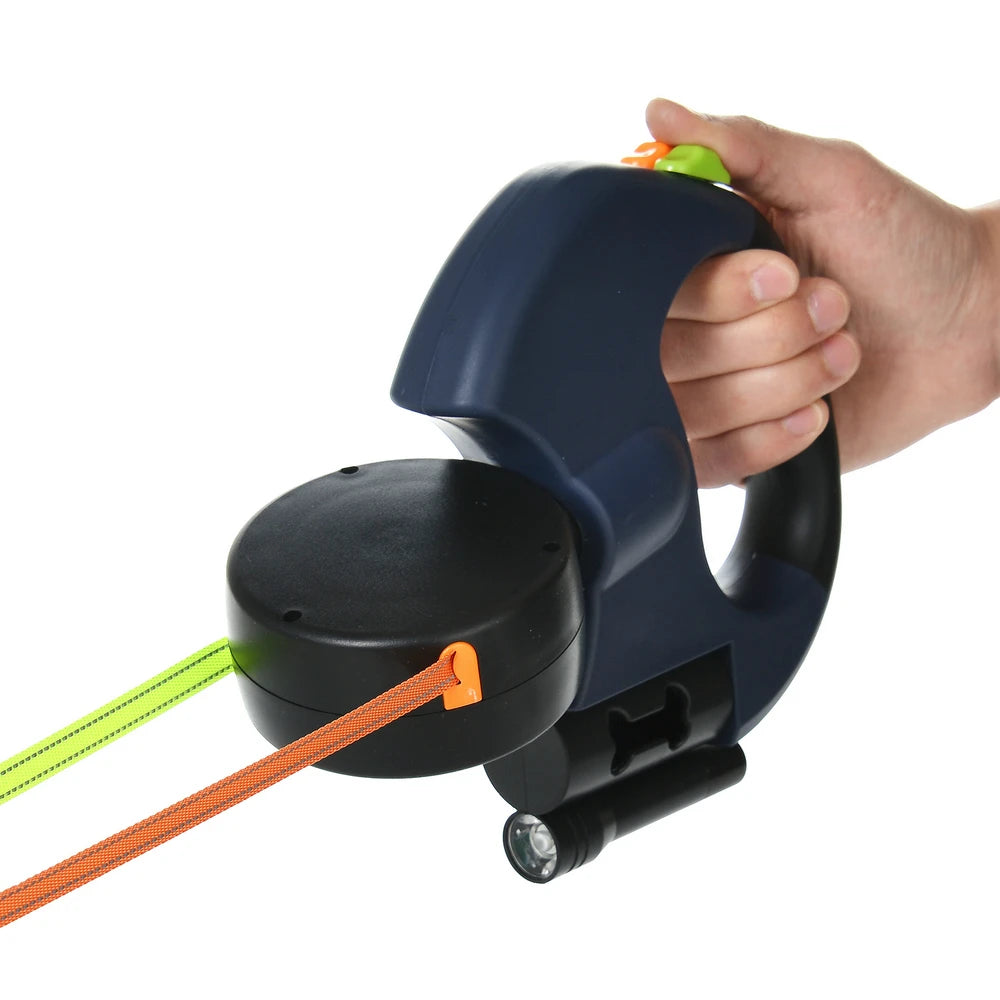 Retractable Dog Leash with LED Light for Small Dogs & Cats