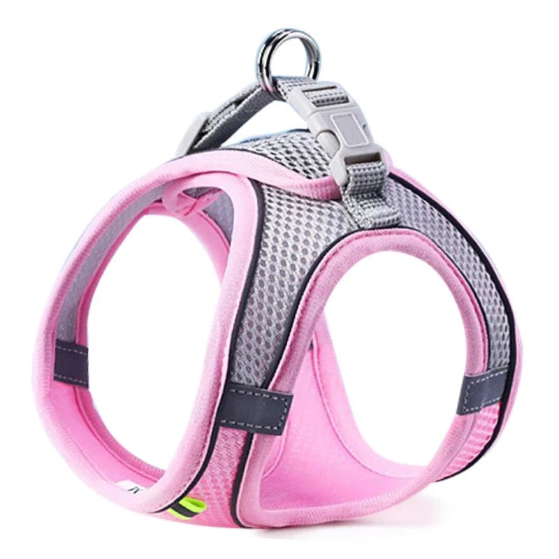 Reflective Breathable Dog & Cat Harness Vest Set
