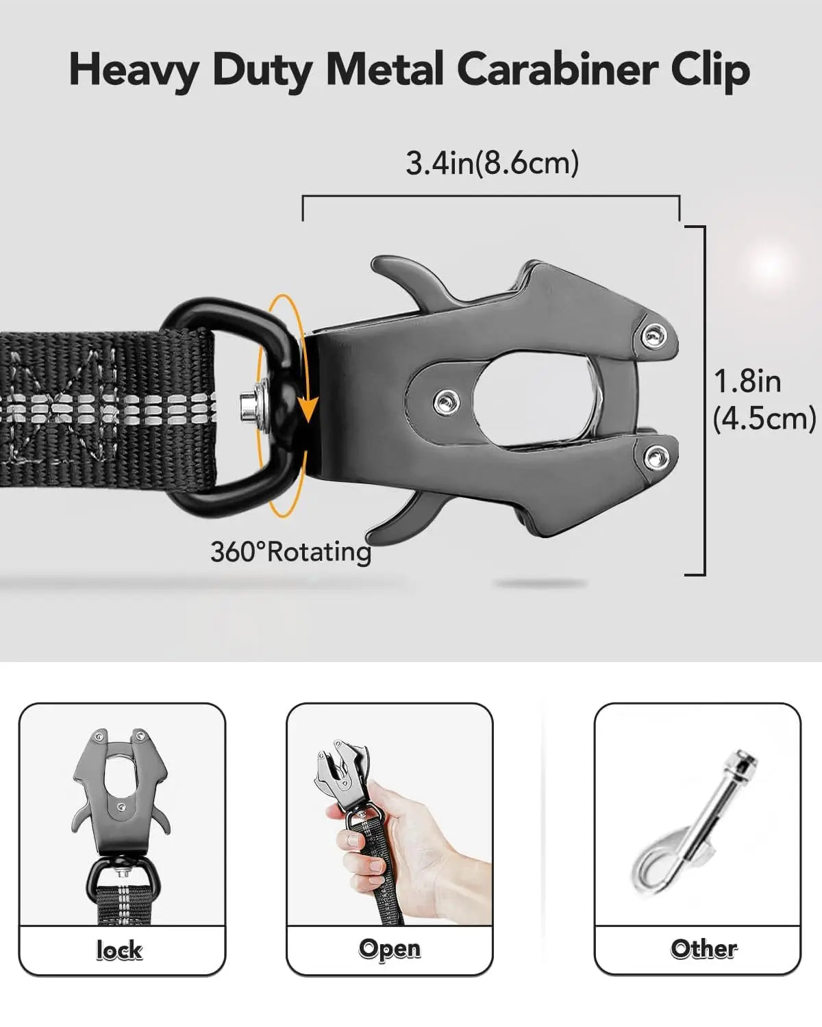 Heavy-Duty Bungee Dog Leash for Medium & Large Dogs