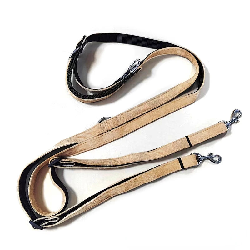 Adjustable Hands-Free Double Dog Leash for Walking & Running