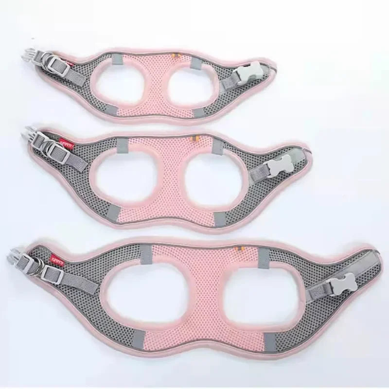 Reflective Breathable Dog & Cat Harness Vest Set