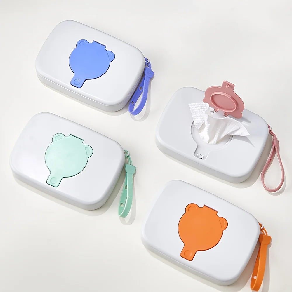 Portable Wet Wipes Holder – Travel Case with Secure Lid