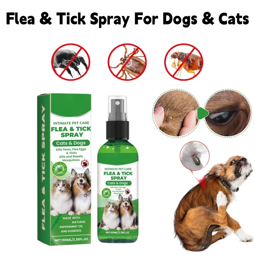 Flea & Tick Spray for Dogs & Cats – 100ml