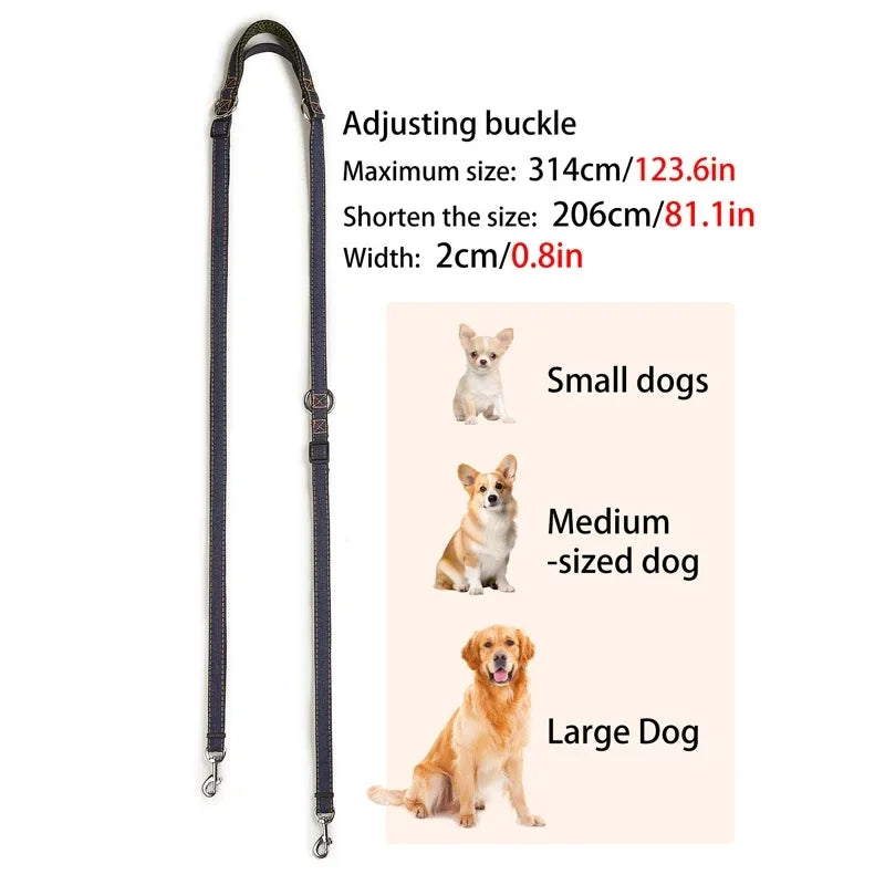 Adjustable Hands-Free Double Dog Leash for Walking & Running