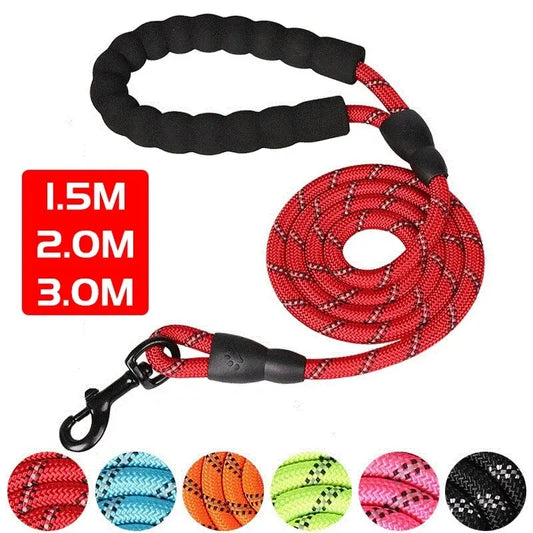Reflective Heavy-Duty Dog Leash with Padded Handle
