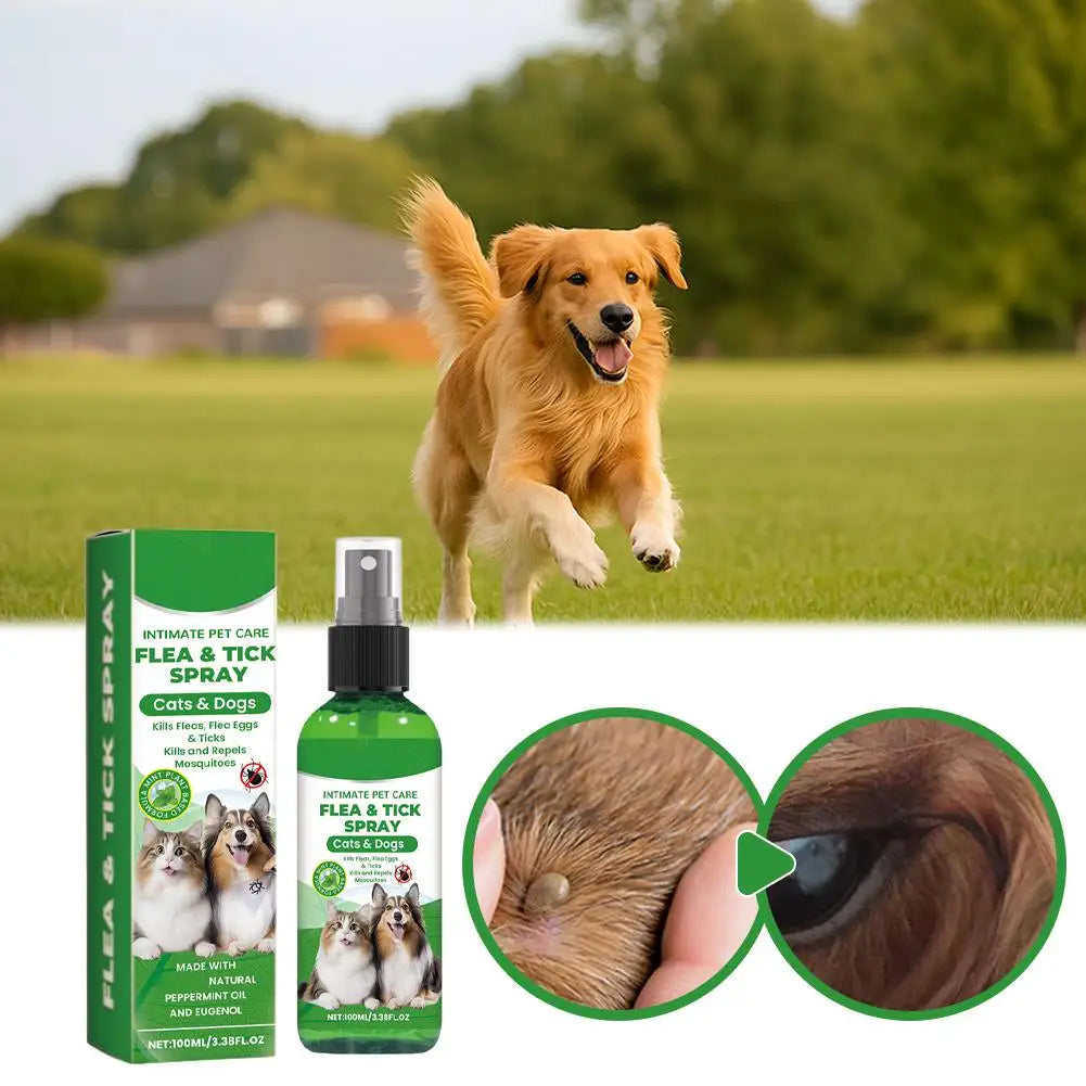Flea & Tick Spray for Dogs & Cats – 100ml