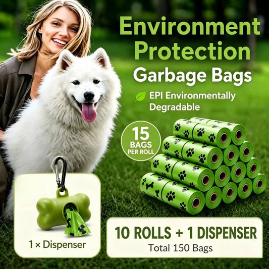 Biodegradable Dog Poop Bags with Dispenser – 150 Bags